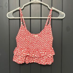 billabong smocked crop tank- small